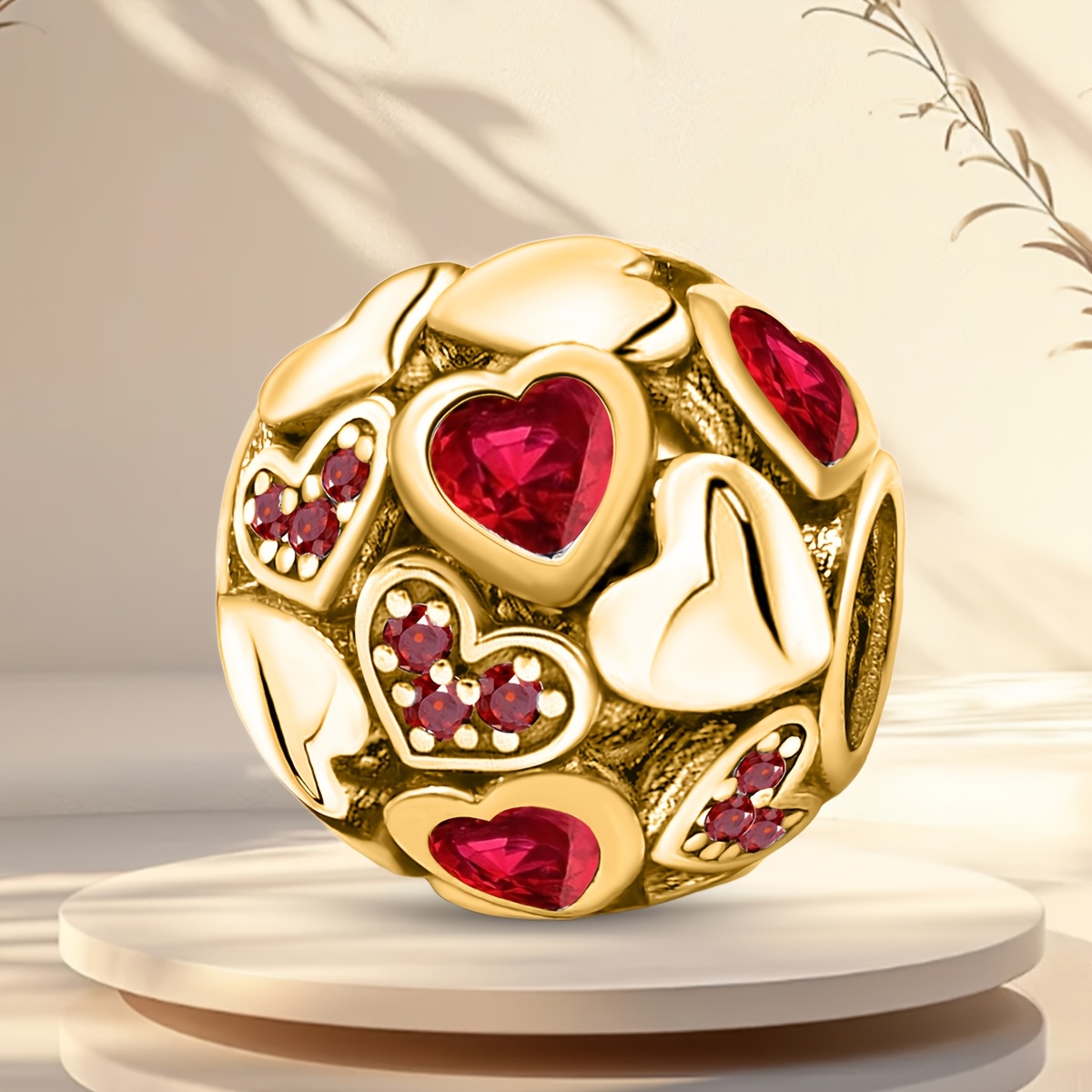 Heart Circle Beads DIY Bead for Bracelets & Bangles